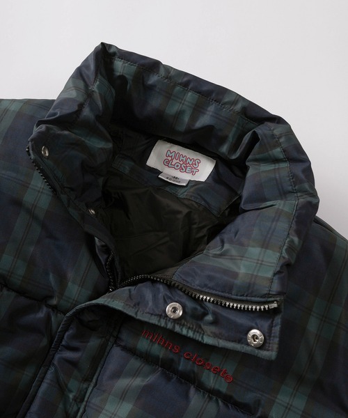 mihns closet(ミンズクローゼット)の「【76】【mihns closet/ミンズクローゼット】 スタンドネック ボリューム ユーティリティポケット ブルゾン/パデットブルゾン/無地/チェック/ワンポイントロゴ(ダウンジャケット/コート・メンズ・ブラック/ブラック系その他/ダークグリーン・M/L/XL)」の5枚目の写真