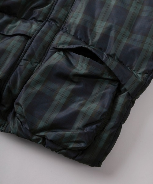 mihns closet(ミンズクローゼット)の「【76】【mihns closet/ミンズクローゼット】 スタンドネック ボリューム ユーティリティポケット ブルゾン/パデットブルゾン/無地/チェック/ワンポイントロゴ(ダウンジャケット/コート・メンズ・ブラック/ブラック系その他/ダークグリーン・M/L/XL)」の6枚目の写真
