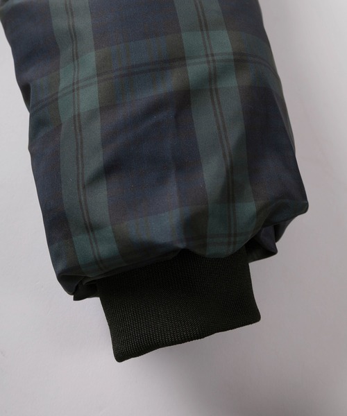 mihns closet(ミンズクローゼット)の「【76】【mihns closet/ミンズクローゼット】 スタンドネック ボリューム ユーティリティポケット ブルゾン/パデットブルゾン/無地/チェック/ワンポイントロゴ(ダウンジャケット/コート・メンズ・ブラック/ブラック系その他/ダークグリーン・M/L/XL)」の8枚目の写真