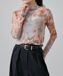 Lui's | 袖ギャザーマーブルシアートップス(Tシャツ/カットソー)