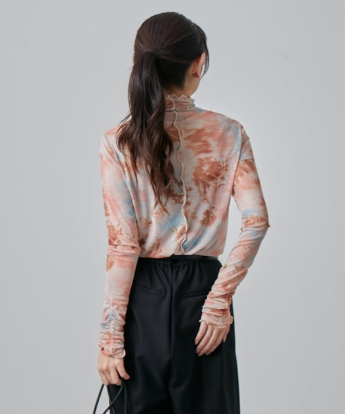 Lui's（ルイス）の「袖ギャザーマーブルシアートップス（Tシャツ/カットソー・レディース・ブラック/ブラウン・FREE）」の16枚目の写真