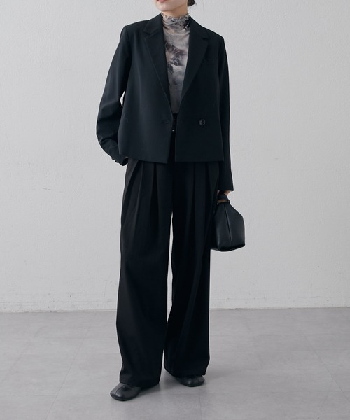 Lui's（ルイス）の「袖ギャザーマーブルシアートップス（Tシャツ/カットソー・レディース・ブラック/ブラウン・FREE）」の18枚目の写真