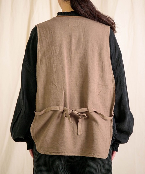 Brocante（ブロカント）の「[Brocante / ブロカント] コットンパナマ パスポワレジレ（ベスト・レディース・ブラック/モカ・2）」の13枚目の写真