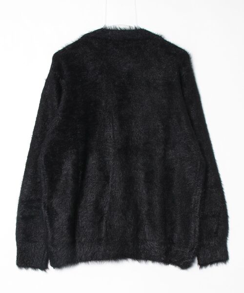極美品★5351 プールオム★シャギーカーディガン 黒ブラック サイズ3 L セール】リュクスシャギーカーディガン（カーディガン/ボレロ）｜any
