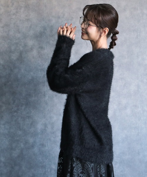 セール】リュクスシャギーカーディガン（カーディガン/ボレロ）｜any