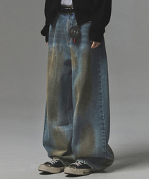 NOT4NERD | Mud Washed Regular Fit Denim Pants - Deep Blue(デニムパンツ)