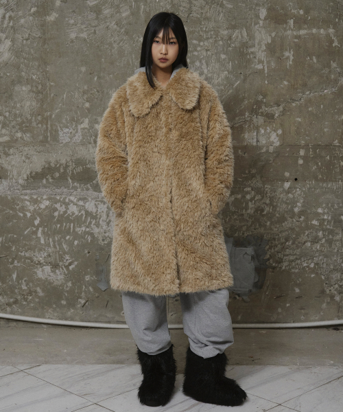 ERER(エルエル)の「Fur Long Coat Beige(ムートンコート・レディース・その他・F)」の8枚目の写真