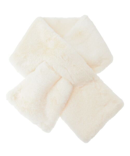 Green　Parks（グリーンパークス）の「フェイクファーティペット（マフラー・レディース・ベージュ/チャコールグレー/アイボリー・FREE）」の8枚目の写真