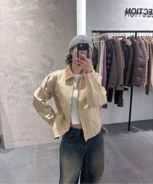 CURETTY(キュリティ)の「C WASHED WORK JACKET_BEIGE(ミリタリージャケット・レディース・ベージュ・SMALL)」の7枚目の写真