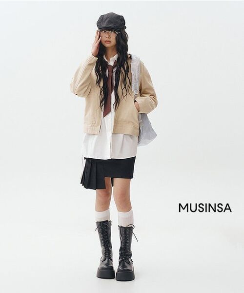 CURETTY(キュリティ)の「C WASHED WORK JACKET_BEIGE(ミリタリージャケット・レディース・ベージュ・SMALL)」の8枚目の写真