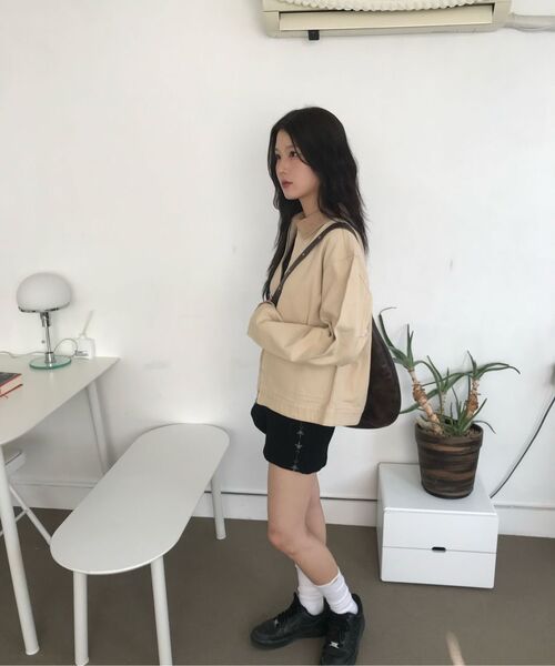 CURETTY(キュリティ)の「C WASHED WORK JACKET_BEIGE(ミリタリージャケット・レディース・ベージュ・SMALL)」の3枚目の写真