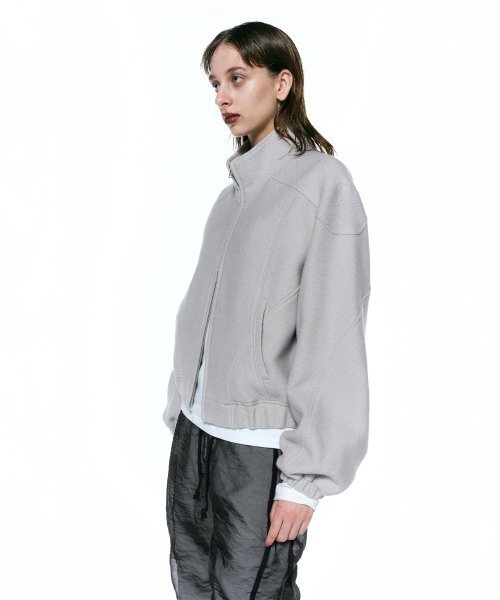 INSILENCE WOMEN(インサイレンスウーマン)の「テクスチャードウールブルゾンライトグレー(ブルゾン・レディース・その他・SMALL/MEDIUM)」の3枚目の写真