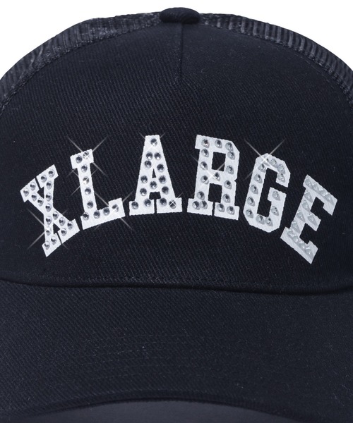 XLARGE(エクストララージ)の「RHINESTONE LOGO MESH CAP(キャップ・メンズ・ブラック/カモフラージュ/ネイビー・ONE SIZE)」の17枚目の写真