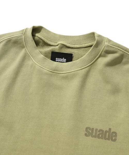 suade（スエード）の「WASHED LOGO CREWNECK [PIGMENT KHAKI]（スウェット・レディース・その他・MEDIUM/X-LARGE/LARGE）」の3枚目の写真