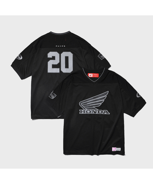 PHYPS MOTORCYCLE(フィップスモーターサイクル)の「Original Wing logo Mesh T-shirt Black(Tシャツ/カットソー・メンズ・その他・LARGE/MEDIUM/SMALL/X-LARGE)」の1枚目の写真