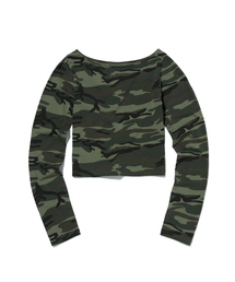 suade（スエード）の「PATTERN CROP TEE [CAMO]（Tシャツ/カットソー）」