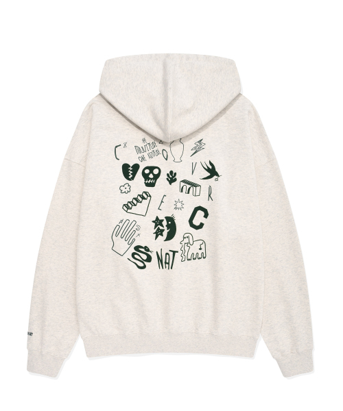 COVERNAT(カバーナット)の「スケッチフードパーカーオートミール(パーカー・レディース・その他・SMALL/MEDIUM/LARGE/X-LARGE)」の2枚目の写真