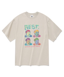 レスト 半袖Tシャツ ベージュ