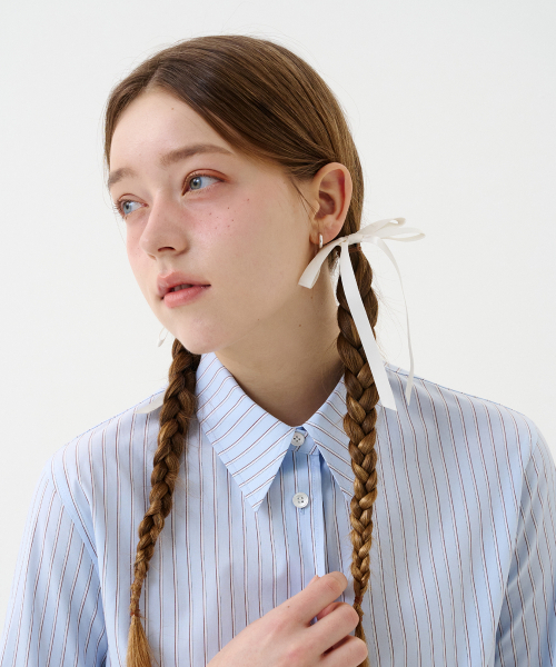 VOYONN（ボヨン）の「トレンディストライプシャツブルー0130（シャツ/ブラウス・レディース・ブルー・SMALL/MEDIUM/LARGE）」の3枚目の写真