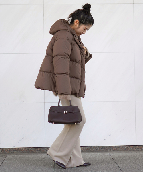 EVERYDAY I LIKE.（エヴリディアイライク）の「フードダウンジャケット(ブラウン)（ダウンジャケット/コート・レディース・ウッド・FREE）」の15枚目の写真