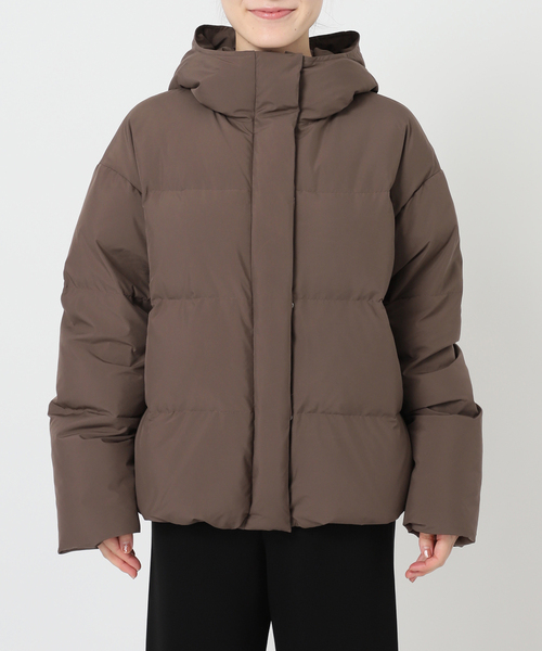 フェリシモ　ブラウン ダウンジャケット フード付き フードダウンジャケット(ブラウン)（ダウンジャケット/コート