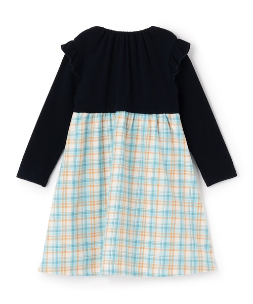 KP（ケーピー）の「先染チェック×起毛テレコ ワンピース（ワンピース・キッズ・レッド/サックスブルー・80ｃｍ/90cm/100cm）」の13枚目の写真