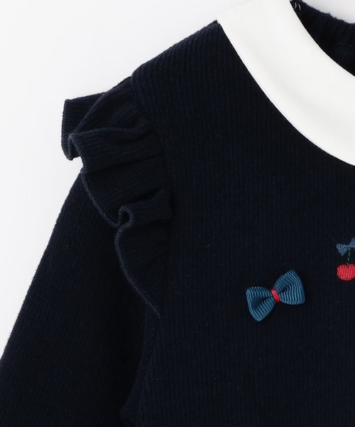 KP（ケーピー）の「先染チェック×起毛テレコ ワンピース（ワンピース・キッズ・レッド/サックスブルー・80ｃｍ/90cm/100cm）」の15枚目の写真