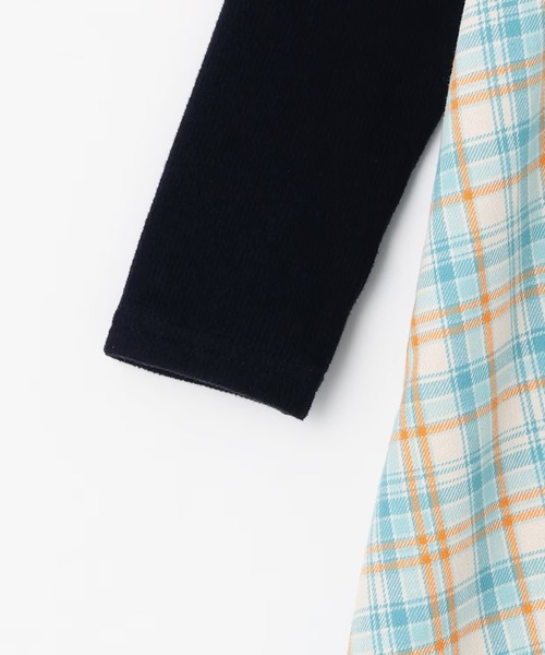 KP（ケーピー）の「先染チェック×起毛テレコ ワンピース（ワンピース・キッズ・レッド/サックスブルー・80ｃｍ/90cm/100cm）」の18枚目の写真