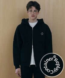 replaycontainer（リプレイコンテナ）の「RC round logo 2way zip-up hoody (black)（パーカー）」