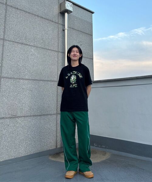 GALEX（ギャレックス）の「サイドラインワイドトラックパンツグリーンGA5550 GN（スウェットパンツ・メンズ・その他・SMALL/MEDIUM/LARGE）」の3枚目の写真