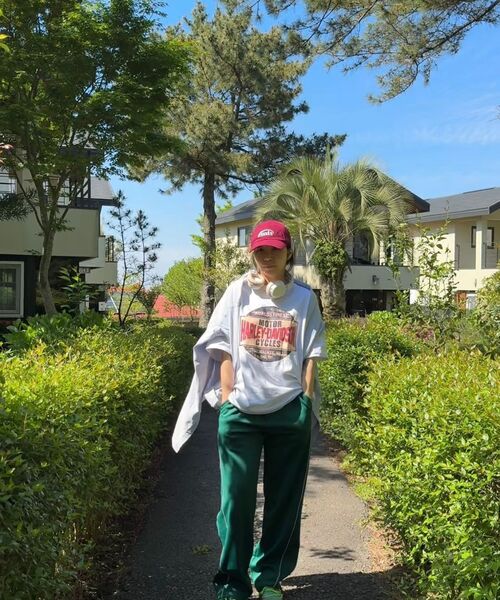 GALEX（ギャレックス）の「サイドラインワイドトラックパンツグリーンGA5550 GN（スウェットパンツ・メンズ・その他・SMALL/MEDIUM/LARGE）」の6枚目の写真