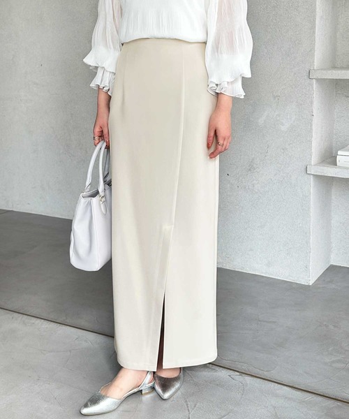 GeeRA（ジーラ）の「オンオフ着られる！スリットタイトスカート（スカート・レディース・アイボリー/ブラック/チャコールグレー・X-LARGE/LARGE/MEDIUM/SMALL）」の12枚目の写真