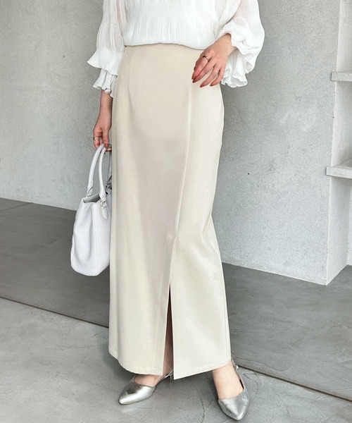 GeeRA（ジーラ）の「オンオフ着られる！スリットタイトスカート（スカート・レディース・アイボリー/ブラック/チャコールグレー・X-LARGE/LARGE/MEDIUM/SMALL）」の13枚目の写真