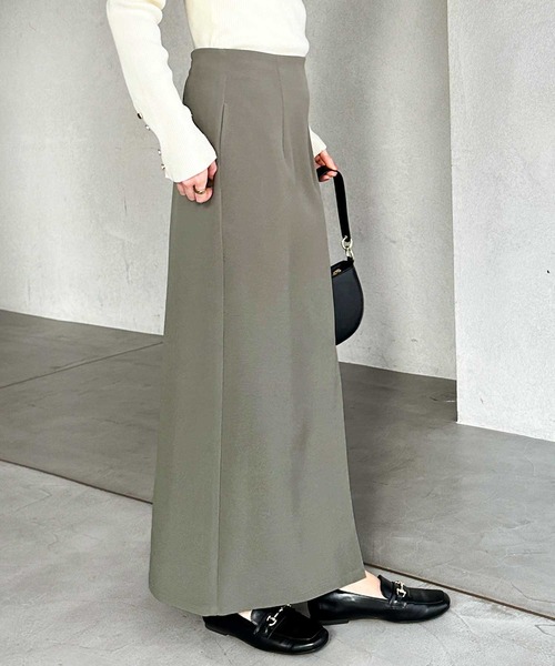 GeeRA（ジーラ）の「オンオフ着られる！スリットタイトスカート（スカート・レディース・アイボリー/ブラック/チャコールグレー・X-LARGE/LARGE/MEDIUM/SMALL）」の5枚目の写真