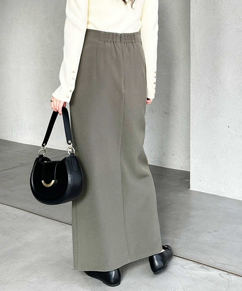 GeeRA（ジーラ）の「オンオフ着られる！スリットタイトスカート（スカート・レディース・アイボリー/ブラック/チャコールグレー・X-LARGE/LARGE/MEDIUM/SMALL）」の6枚目の写真