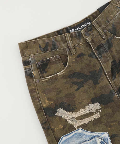VALABASAS(ヴァラバサス)の「VALABASAS/ヴァラバサス Suggestion Baggy(デニムパンツ・メンズ・カーキ・LARGE/MEDIUM)」の3枚目の写真