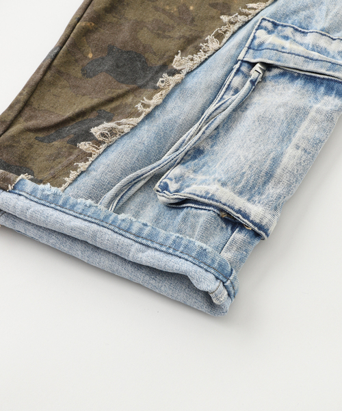 VALABASAS(ヴァラバサス)の「VALABASAS/ヴァラバサス Suggestion Baggy(デニムパンツ・メンズ・カーキ・LARGE/MEDIUM)」の5枚目の写真