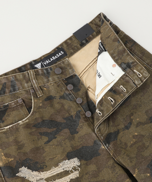 VALABASAS(ヴァラバサス)の「VALABASAS/ヴァラバサス Suggestion Baggy(デニムパンツ・メンズ・カーキ・LARGE/MEDIUM)」の6枚目の写真