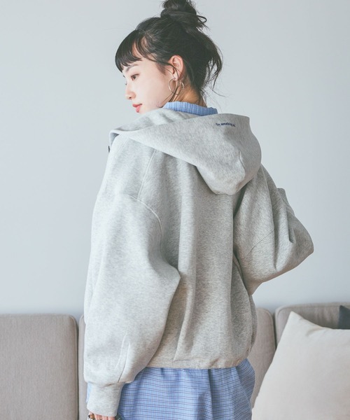 niko and...（ニコアンド）の「エアバルーンWジップパーカー（パーカー・レディース・ライトグリーン/ブラウン/チャコール/グレー・MEDIUM/LARGE）」の8枚目の写真