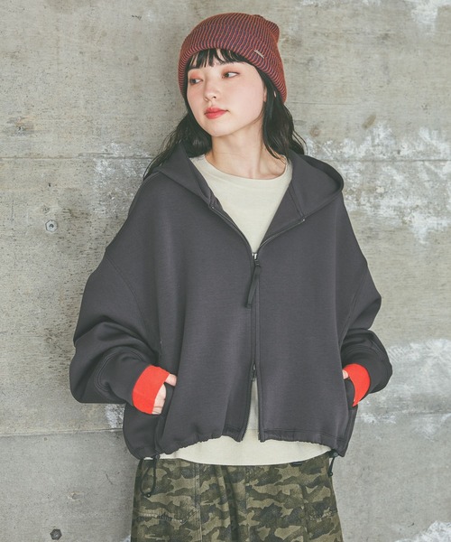 niko and...（ニコアンド）の「エアバルーンWジップパーカー（パーカー・レディース・ライトグリーン/ブラウン/チャコール/グレー・MEDIUM/LARGE）」の15枚目の写真