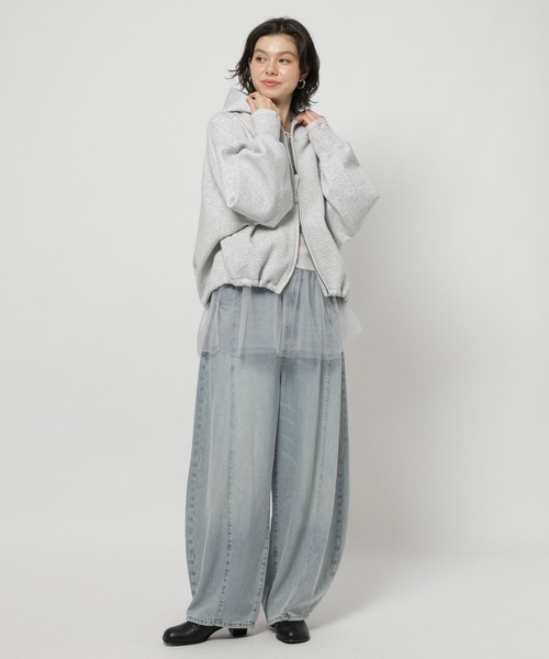 niko and...（ニコアンド）の「エアバルーンWジップパーカー（パーカー・レディース・ライトグリーン/ブラウン/チャコール/グレー・MEDIUM/LARGE）」の19枚目の写真