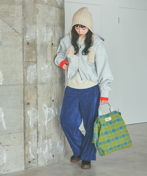 niko and...（ニコアンド）の「エアバルーンWジップパーカー（パーカー・レディース・ライトグリーン/ブラウン/チャコール/グレー・MEDIUM/LARGE）」の9枚目の写真