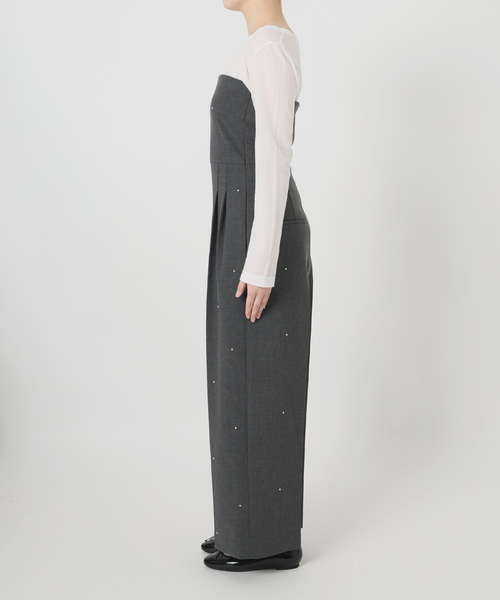 U by SPICK&SPAN（ユーバイスピックアンドスパン）の「ベアオールインワン（ワンピース・レディース・チャコールグレー/ネイビー・38/36）」の13枚目の写真