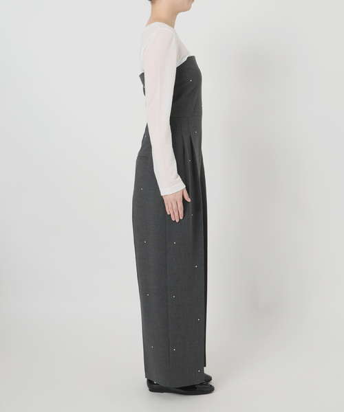 U by SPICK&SPAN（ユーバイスピックアンドスパン）の「ベアオールインワン（ワンピース・レディース・チャコールグレー/ネイビー・38/36）」の15枚目の写真