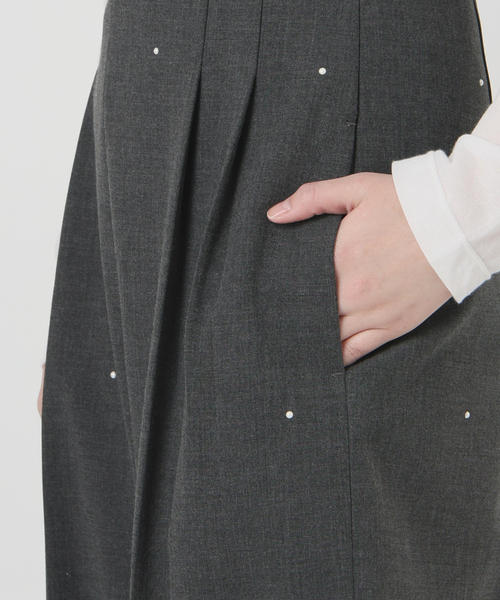 U by SPICK&SPAN（ユーバイスピックアンドスパン）の「ベアオールインワン（ワンピース・レディース・チャコールグレー/ネイビー・38/36）」の17枚目の写真