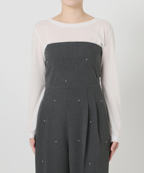 U by SPICK&SPAN（ユーバイスピックアンドスパン）の「ベアオールインワン（ワンピース・レディース・チャコールグレー/ネイビー・38/36）」の19枚目の写真