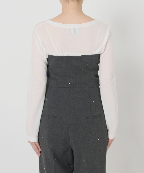 U by SPICK&SPAN（ユーバイスピックアンドスパン）の「ベアオールインワン（ワンピース・レディース・チャコールグレー/ネイビー・38/36）」の20枚目の写真