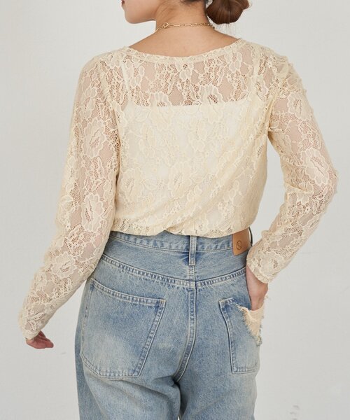 SHENERY（シーナリー）の「レースプルオーバー（Tシャツ/カットソー・レディース・ホワイト/ベージュ/ブラック・FREE）」の16枚目の写真