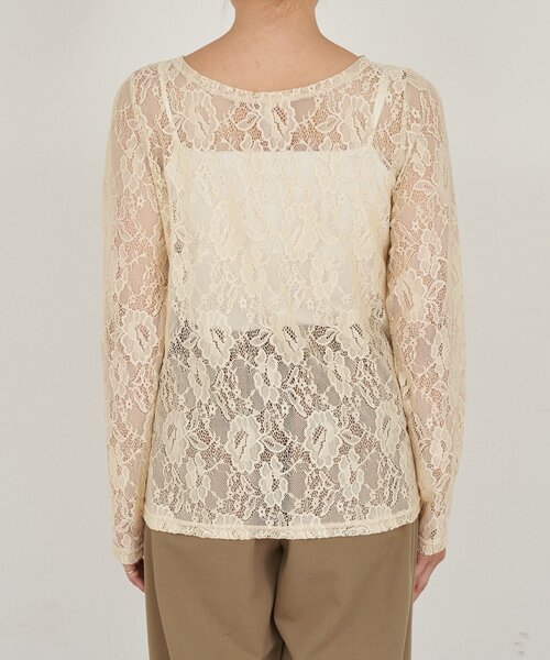 SHENERY（シーナリー）の「レースプルオーバー（Tシャツ/カットソー・レディース・ホワイト/ベージュ/ブラック・FREE）」の10枚目の写真