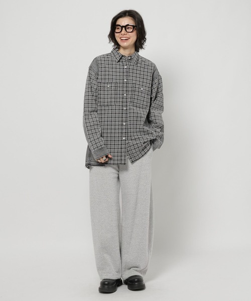 NKJ 2026SS] ワークデニムチェックシャツ（シャツ/ブラウス）｜niko